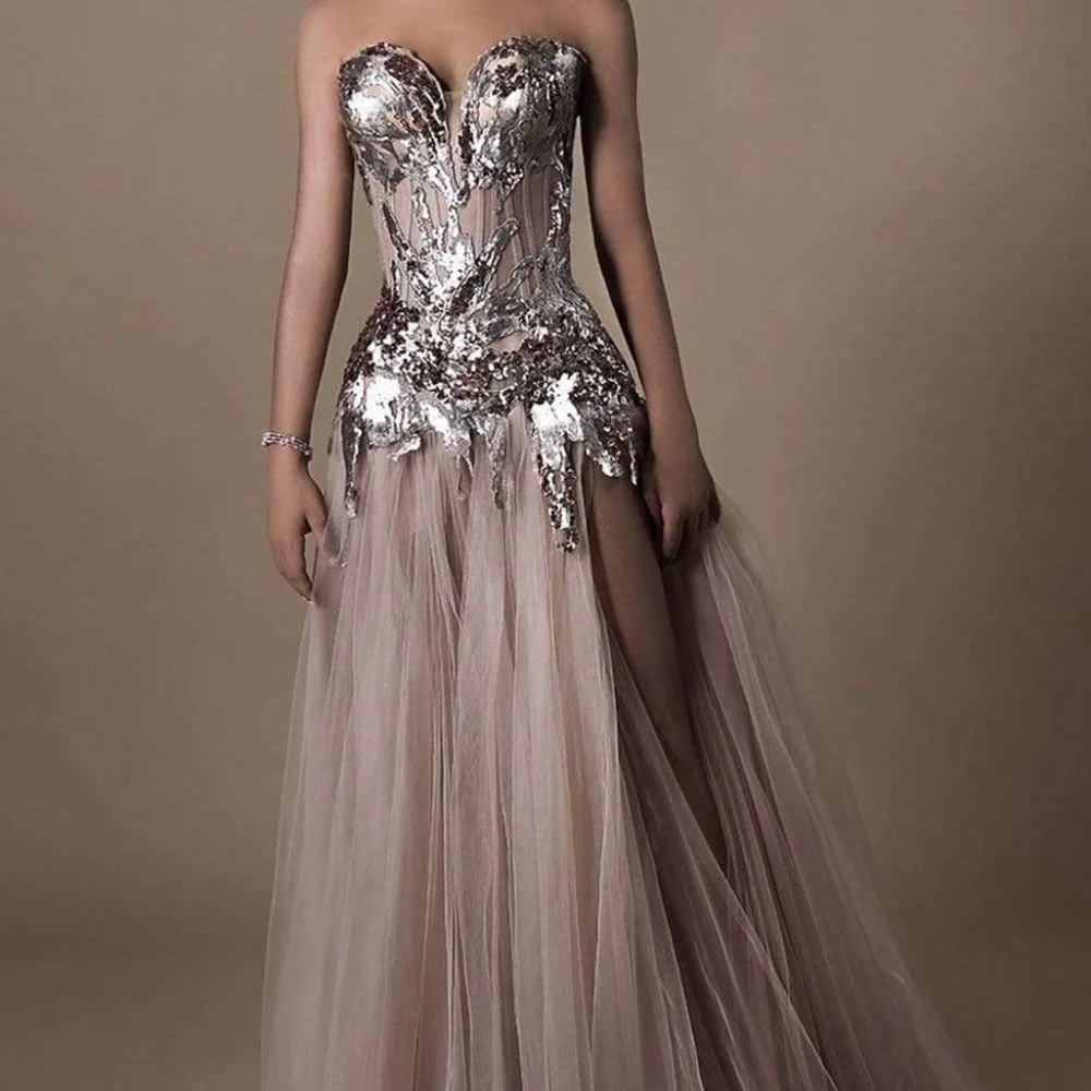 Light Pink Sequin Gown
